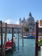 Venice, Italy. Beautiful photo with background blue 