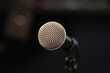 detailaufnahme von einem Mikrofon in einem studio