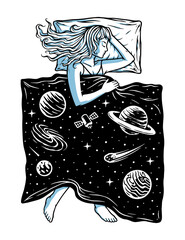 Sleep in the universe illustration