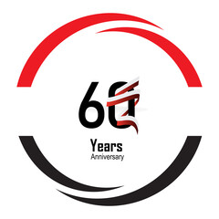 years anniversary logotype with single line white black color for circle celebration