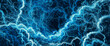 Blue glowing high voltage lightning abstract background