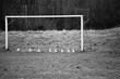 Ziel schießen auf ein Tor im Fußball Sport zu Übungszwecken