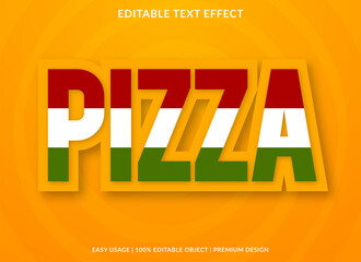 Poster - pizza text effect template with bold style use for brand typography and business logo