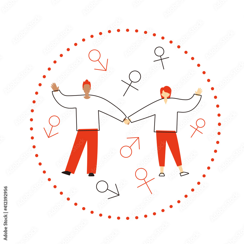 SDGs: Goal 5. Image illustration of 'GENDER EQUALITY'. Vector ...