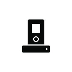 Poster - Docking station glyph icon. Simple solid style for web and app. Vector illustration isolated on white background. EPS 10