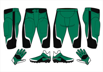 Poster - football jersey uniform template set kit