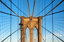 Brooklyn Bridge Gate Closeup In New York City