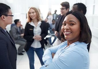 Portrait of a beautiful happy black woman