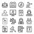 © Nana - 16 pack of admitted  lineal web icons set