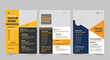 Modern Construction Flyer Background Design. Corporate construction tools cover a4 flyer template. Flyer Design Set.