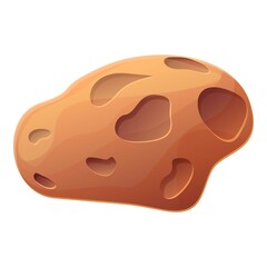 Poster - Asteroid comic icon. Cartoon of asteroid comic vector icon for web design isolated on white background