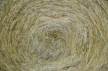 Golden Bale Of Hay Full Frame Background