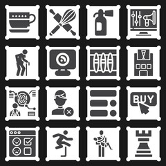 Wall Mural - 16 pack of people  filled web icons set