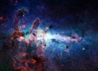Wall Mural - somewhere in space near pillars of creation. science fiction. elements of this image were furnished 