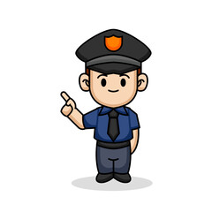 A cute police officer in uniform mascot design