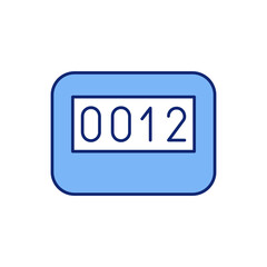 Poster - Timer RGB color icon. Stopwatch, counter. Measuring specific time intervals. Timing and counting operations. Control device. Counting down in seconds, minutes, hours. Isolated vector illustration
