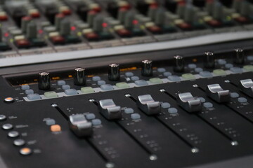 Studio recording console. Studio mixing Console.