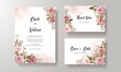 © darren - Beautiful wedding invitation card with rose decoration