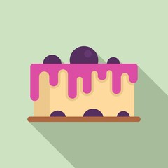 Poster - Forest berry cake icon. Flat illustration of forest berry cake vector icon for web design