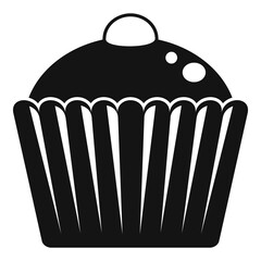 Canvas Print - Fresh cupcake icon. Simple illustration of fresh cupcake vector icon for web design isolated on white background