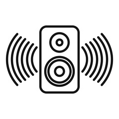 Poster - Speaker icon. Outline speaker vector icon for web design isolated on white background