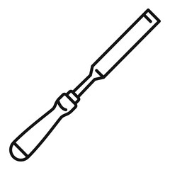 Poster - chisel construction icon. outline chisel construction vector icon for web design isolated on white b