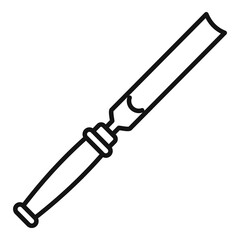 Poster - chisel instrument icon. outline chisel instrument vector icon for web design isolated on white backg