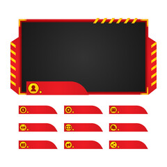 Poster - Streaming panel overlay set design vector isolated