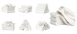 © Nana_studio - set of white spa towels stacked and in basket isolated on white background
