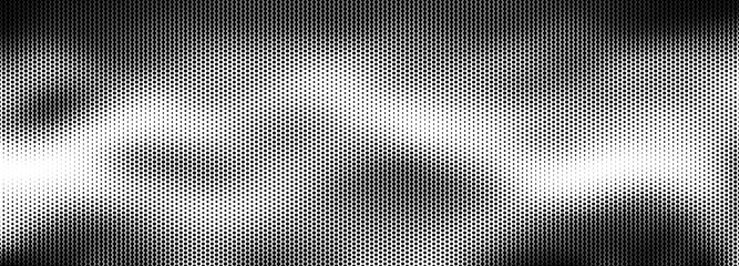 Aufkleber - Halftone wave. Pattern. Abstract dotted background. Texture of black dots. Monochrome gradient background. Vector illustration.