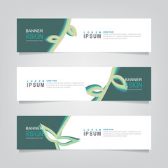 Fototapete - Vector abstract web banner design template. Collection of web banner template. Abstract banner for sale web design.