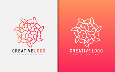 Poster - Abstract Creative Logo Design Based From Circular Round Lines. Geometric Colorful Lines Symbol. Vector Logo Illustration.