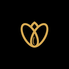 V oil luxury logo vector