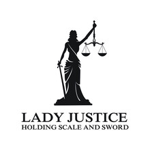 Lady Justice Holding Scale And Sword Scale Logo Exclusive Design Inspiration