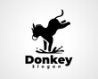 rampage donkey horse Kicking simple art style logo icon symbol design inspiration illustration