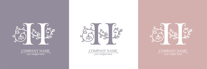 Sticker - Premium Vector H logo. Monnogram, lettering. Personal logo or sign for branding an elite company.