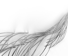 Fototapete - 3d rendering abstract background with waves. creative architectural concept.
