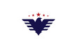 American eagle patriotic logo emblem template