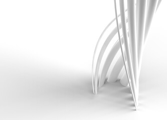 Poster - 3D rendering abstract background with waves. Creative Architectural Concept.