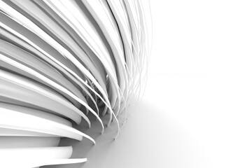 Fototapete - 3d rendering abstract background with waves. creative architectural concept.