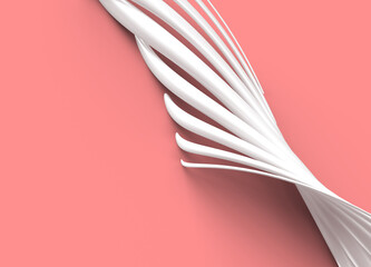Fototapete - 3d rendering abstract background with waves. creative architectural concept.