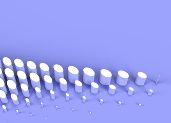 Fototapete - abstract 3d rendering of geometric halftone background. 3d concept illustration.