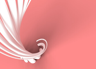 Fototapete - 3d rendering abstract background with waves. creative architectural concept.