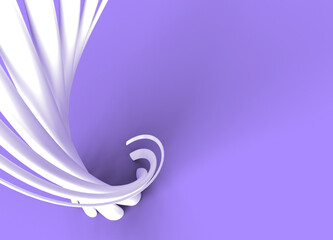 Fototapete - 3d rendering abstract background with waves. creative architectural concept.
