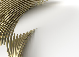 Poster - 3D rendering abstract background with waves. Creative Architectural Concept.