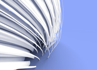 Fototapete - 3d rendering abstract background with waves. creative architectural concept.