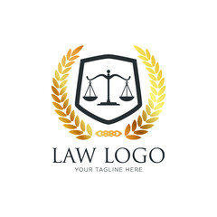 Poster - attorney and law logo. modern design