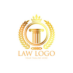 Poster - attorney and law logo. modern design