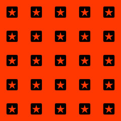 Aufkleber - Orange background and stars. Vector stars pattern.