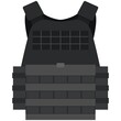 Vector police bulletproof vest isolated on white